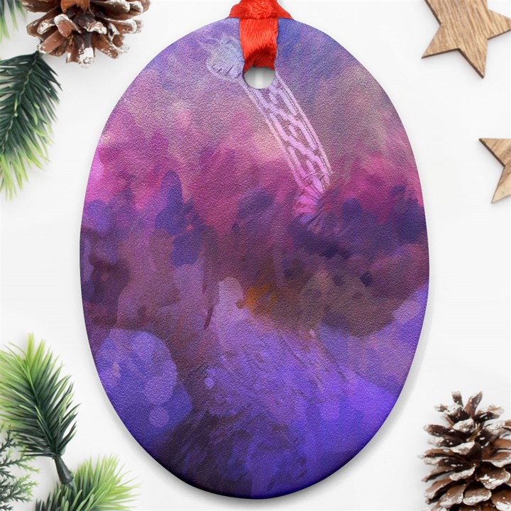 Ultra violet dream girl Ornament (Oval)