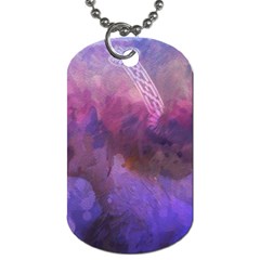 Ultra Violet Dream Girl Dog Tag (one Side) by NouveauDesign