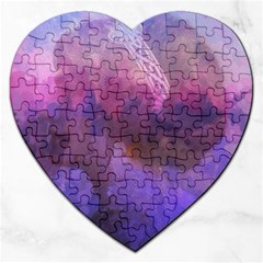 Ultra Violet Dream Girl Jigsaw Puzzle (heart) by NouveauDesign