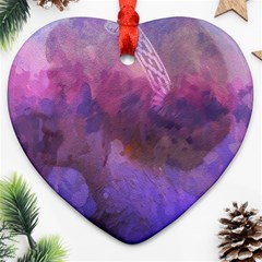 Ultra Violet Dream Girl Heart Ornament (two Sides) by NouveauDesign