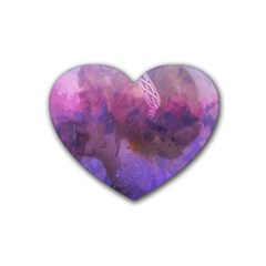 Ultra Violet Dream Girl Heart Coaster (4 Pack)  by NouveauDesign