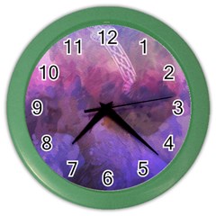 Ultra Violet Dream Girl Color Wall Clocks by NouveauDesign