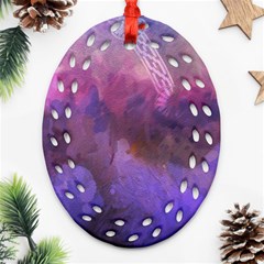 Ultra Violet Dream Girl Ornament (oval Filigree) by NouveauDesign