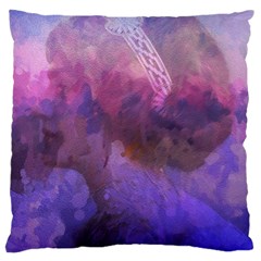 Ultra Violet Dream Girl Large Cushion Case (one Side) by NouveauDesign