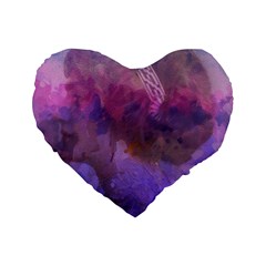 Ultra Violet Dream Girl Standard 16  Premium Heart Shape Cushions by NouveauDesign