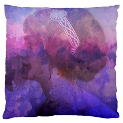 Ultra Violet Dream Girl Large Flano Cushion Case (one Side) by NouveauDesign