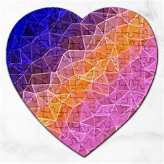 crystalized rainbow Jigsaw Puzzle (Heart)