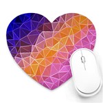 crystalized rainbow Heart Mousepads Front