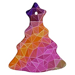 crystalized rainbow Christmas Tree Ornament (Two Sides)