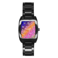 crystalized rainbow Stainless Steel Barrel Watch