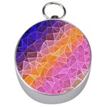 crystalized rainbow Silver Compasses Front