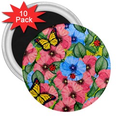 Floral Scene 3  Magnets (10 Pack)  by linceazul