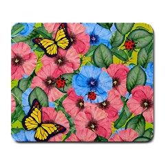 Floral Scene Large Mousepads by linceazul