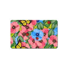 Floral Scene Magnet (name Card) by linceazul