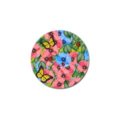 Floral Scene Golf Ball Marker (4 Pack) by linceazul