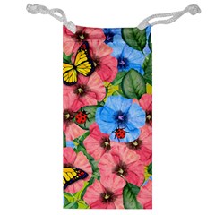 Floral Scene Jewelry Bag by linceazul