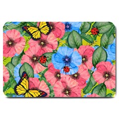 Floral Scene Large Doormat  by linceazul