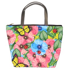 Floral Scene Bucket Bags by linceazul