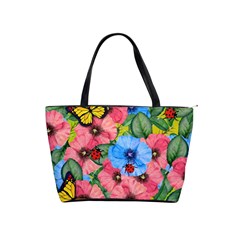 Floral Scene Shoulder Handbags by linceazul