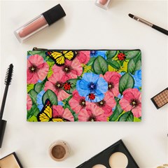 Floral Scene Cosmetic Bag (medium)  by linceazul