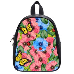 Floral Scene School Bag (small) by linceazul