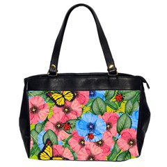 Floral Scene Office Handbags (2 Sides)  by linceazul