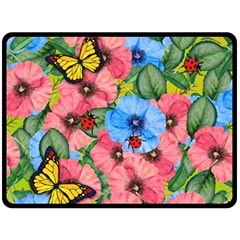 Floral Scene Fleece Blanket (large)  by linceazul