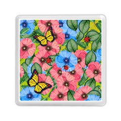 Floral Scene Memory Card Reader (square)  by linceazul