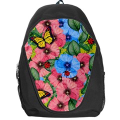 Floral Scene Backpack Bag by linceazul