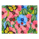 Floral scene Double Sided Flano Blanket (Large)  80 x60  Blanket Front