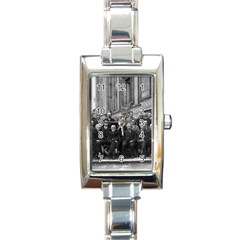 1927 Solvay Conference On Quantum Mechanics Rectangle Italian Charm Watch by thearts