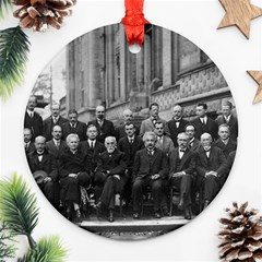 1927 Solvay Conference On Quantum Mechanics Ornament (round) by thearts