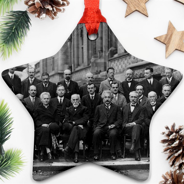 1927 Solvay Conference on Quantum Mechanics Ornament (Star)