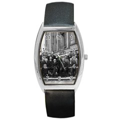 1927 Solvay Conference On Quantum Mechanics Barrel Style Metal Watch by thearts