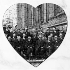 1927 Solvay Conference On Quantum Mechanics Jigsaw Puzzle (heart) by thearts