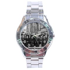 1927 Solvay Conference On Quantum Mechanics Stainless Steel Analogue Watch by thearts