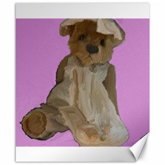 Ginger The Teddy Bear, By Julie Grimshaw 2018 Canvas 8  X 10  by JULIEGRIMSHAWARTS