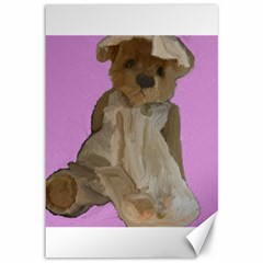 Ginger The Teddy Bear, By Julie Grimshaw 2018 Canvas 12  X 18   by JULIEGRIMSHAWARTS