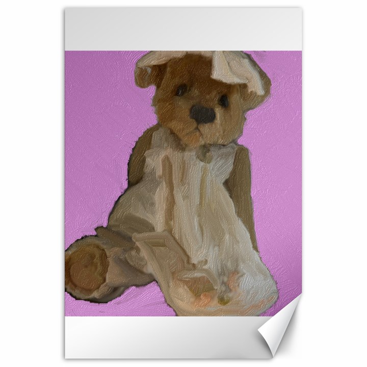 Ginger The Teddy Bear, By Julie Grimshaw 2018 Canvas 20  x 30  