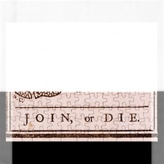 Original Design, Join Or Die, Benjamin Franklin Political Cartoon Rectangular Jigsaw Puzzl by thearts