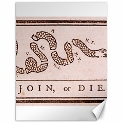 Original Design, Join Or Die, Benjamin Franklin Political Cartoon Canvas 12  X 16   by thearts