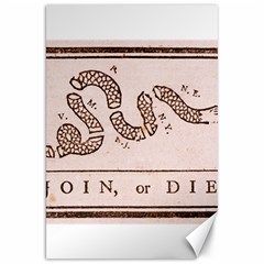 Original Design, Join Or Die, Benjamin Franklin Political Cartoon Canvas 20  X 30   by thearts