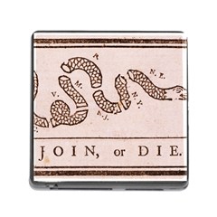 Original Design, Join Or Die, Benjamin Franklin Political Cartoon Memory Card Reader (square) by thearts