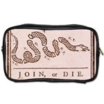 Original Design, Join or Die, Benjamin Franklin Political Cartoon Toiletries Bags Front