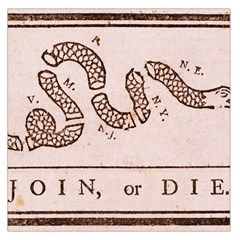 Original Design, Join Or Die, Benjamin Franklin Political Cartoon Large Satin Scarf (square) by thearts