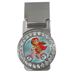 Girl On A Bike Money Clips (cz)  by chipolinka