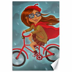 Girl On A Bike Canvas 20  X 30   by chipolinka