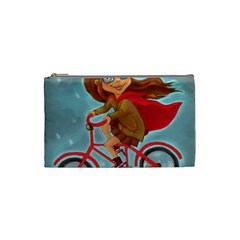 Girl On A Bike Cosmetic Bag (small) 