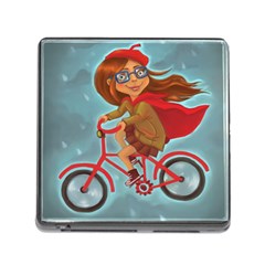 Girl On A Bike Memory Card Reader (square)