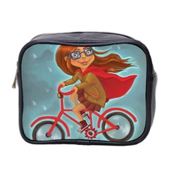 Girl On A Bike Mini Toiletries Bag 2-side